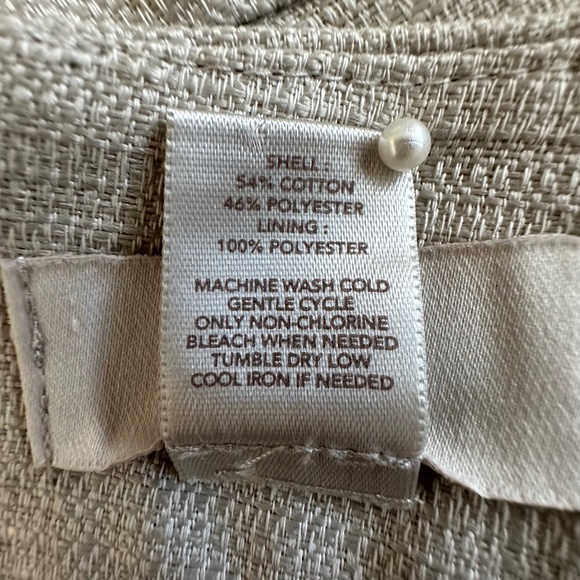 Ann Taylor LOFT Women 6 Beige/Black Color Block A-line Lined Mini Straight Skirt - Picture 5 of 12